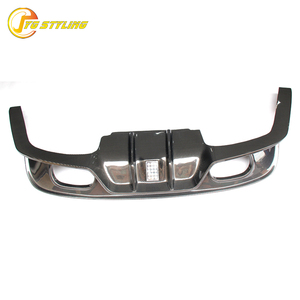 Difusor de Parachoques Trasero de Fibra de Carbono <span class=keywords><strong>Real</strong></span> para <span class=keywords><strong>Jaguar</strong></span> XE Sedán de 4 Puertas 2015-2017, Nuevo Estilo B C - Product Image 2