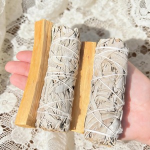 Cône d'encens <span class=keywords><strong>Sauge</strong></span> <span class=keywords><strong>Blanche</strong></span> & Palo Santo 4 pouces – Aromatique et Écologique pour le Bureau – Purifie les Espaces et Favorise la Méditation et la Relaxation - Product Image 2