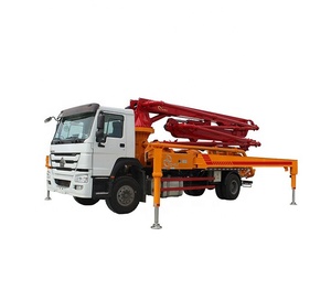 Chino nueva marca HOWO chasis gran teórico de salida de 38m de hormigón de cemento bomba de elevación boom camión mezclador venden bien - Product Image 1