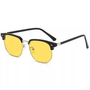 Gafas de visión nocturna para conductor, lentes amarillas UV380, montura completa de plástico y metal, montura negra para uso diurno y nocturno - Product Image 1