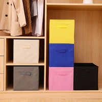 Cajas de Almacenamiento de Tela No Tejida con Logotipo Personalizado, MOQ Bajo, Caja Organizadora Plegable para Ropa y Juguetes