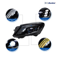 Faros LED XUNBAI Estilo Maybach de 12V 60W para Mercedes Clase S W222 2014-2017, DRL, CAN Bus, Plug and Play, Piezas de Auto para Mejora