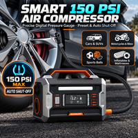 Pengisi Daya Baterai Mobil Portabel 8-in-1, Pompa Angin, Jump Starter, Power Bank, Pengisi Ban, 60000mAh, Arus Puncak 1800A, Penyedot Debu