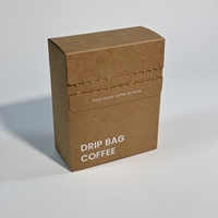 Boîte à café avec logo personnalisé, écologique, biodégradable, en papier kraft, emballage pour café