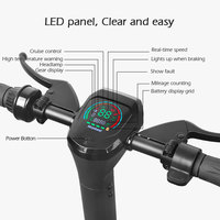 Trottinette électrique tout-terrain à hauteur réglable pour adultes, étanche, moteur 250W, capacité de charge 150kg, technologie de capteur
