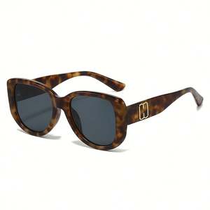 Lunettes de soleil carrées surdimensionnées vintage punk avec logo personnalisé 2025, protection UV400, rivets, pour hommes et femmes - Product Image 3