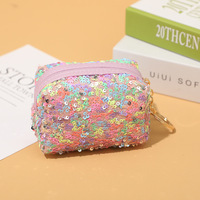 Mini porte-monnaie à sequins 2026, porte-clés pour enfants, porte-monnaie pour filles, sac de rangement élégant pour rouge à lèvres, petites trousses de maquillage pour enfants