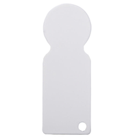 Rubysub Modern Sublimation Blanks Rectangle en aluminium, porte-clés jeton de chariot de courses en métal
