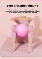 Ballon de Pilates 25 cm en PVC, mini ballon de yoga anti-explosion, épaissi, finition mate, tube style paille, pour l'équilibre et le renforcement des fessiers