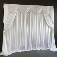 Rideaux de Fond de Scène en Drapé pour Mariage, Cadre de Support, Décoration de Rideau pour Fête et Événement