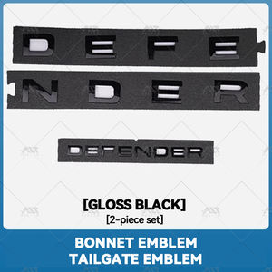 Per scritta anteriore posteriore emblema distintivo Gloss nero per Land Rover Defender 110 90 accessori - Product Image 3