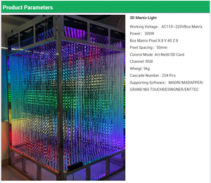 Pitch 3D <span class=keywords><strong>LED</strong></span> ma trận RGB đèn Pixel chiếu sáng cho 3D hiệu ứng tương tác cho ánh sáng sân khấu hiển thị bên hộp đêm sự kiện - Product Image 5