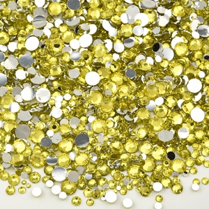 Oleeya Vente en gros de strass 10000 pièces/sac, tailles mixtes SS6-SS30, strass en résine argentés à dos plat pour la décoration des ongles - Product Image 5