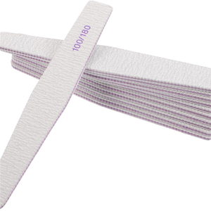 <span class=keywords><strong>Lime</strong></span> à ongles <span class=keywords><strong>double</strong></span> <span class=keywords><strong>face</strong></span> en acier inoxydable avec manche en plastique, motif droit, émeri léger et durable, grain 180 pour les soins de beauté - Product Image 6