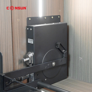 Panier coulissant de cuisine Consun à double couche en verre trempé avec amortisseur, style moderne et minimaliste - Product Image 3