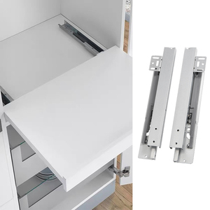Empuje deslizante <span class=keywords><strong>para</strong></span> abrir <span class=keywords><strong>guías</strong></span> gabinete de Cocina 3 pliegues riel deslizante oculto debajo del montaje amortiguador telescópico canal de cajón de cierre suave - Product Image 1