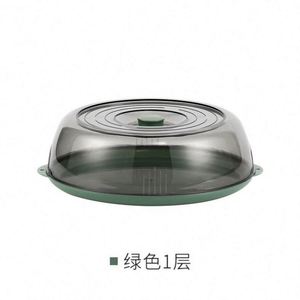 Couvre-plats en plastique transparent multicouche empilables, anti-poussière, écologiques, 40 pièces, avec isolation et protection alimentaire - Product Image 4