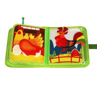 Livre d'activités sensorielles pour enfants sur le thème des animaux de la ferme, en feutre coloré, design personnalisé, livre silencieux pour bébés de 1 à 3 ans