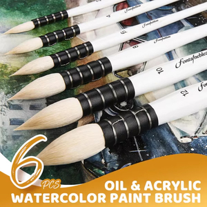 Ensemble de pinceaux professionnels en poils d'écureuil Fontainebleau pour aquarelle, <span class=keywords><strong>peinture</strong></span> à l'huile et acrylique - Product Image 2