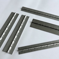 Charnière de piano continue en acier inoxydable robuste, à trous fraisés pré-percés, pour portes de placards, boîtes et couvercles, sur mesure