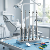 Forets endodontiques dentaires Peeso motorisés en acier inoxydable pour l'ouverture des canaux radiculaires, compatibles avec les contre-angle à basse vitesse