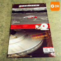 Bannière publicitaire extérieure en tissu maillé de grande taille, découpe à la forme, imprimée, imperméable, rétractable, pliable, portable, en vinyle PVC