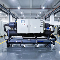 Refroidisseur d'eau industriel 40 CV à refroidissement par eau, unité de refroidissement à compresseur à vis, système de réfrigération haute efficacité, équipement industriel 380V
