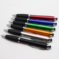 Stylos publicitaires populaires en plastique en forme de gourde avec grip en caoutchouc, stylo publicitaire rotatif avec logo personnalisé