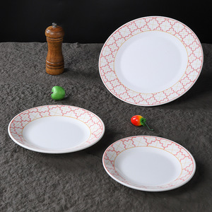 Assiettes en mélamine de style occidental, rondes, durables, pour hôtels, restaurants, fêtes, service de table - Product Image 2