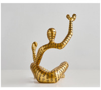 Porte-bouteilles en résine abstrait, design artistique, haut de gamme, créatif, moderne et épuré, pour salon et entrée, ornement de meuble à vin