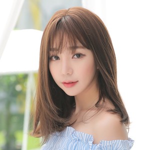 วิกผมยาวหยิกสไตล์เกาหลีทรงดอกแพร์  สำหรับผู้หญิง  ผลิตด้วยเครื่องจักร  ใช้เส้นใยทนความร้อนสูง  ขายส่งจากโรงงาน - Product Image 5