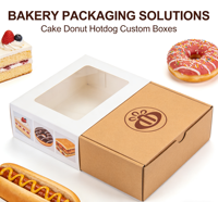 Boîte d'emballage pour beignets personnalisée, écologique, recyclable, en papier alimentaire, avec séparateurs, logo personnalisé, boîte à emporter pour beignets