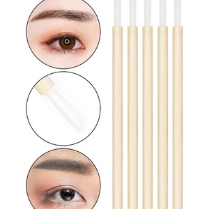 Lot de 6 brosses à mascara jetables avec manche en bambou, applicateurs de cils, outils de maquillage - Product Image 6