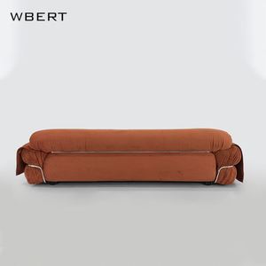 Wbert โซฟากำมะหยี่ฝ้า, โซฟาหุ้มเบาะเส้นตรงกลางศตวรรษที่ทันสมัยแสงหรูหราเฟอร์นิเจอร์สำหรับการต้อนรับของโรงแรม - Product Image 3