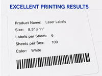Étiquettes laser autocollantes imperméables rectangulaires en papier pour imprimantes laser, usage logistique