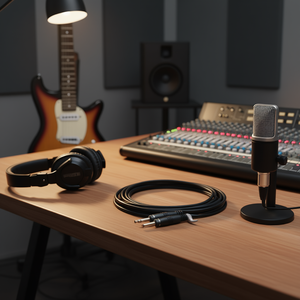 Cable de audio estéreo macho de 6.35mm a 2x 6.35mm mono macho 5m - Product Image 3