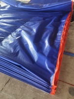 Bâche en PE robuste 240 g/m², 100 % imperméable, laminée, épaisseur 10 mil, bleu foncé, orange, bâches en polyéthylène
