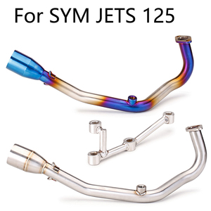Kit d'échappement complet SYM JETS <span class=keywords><strong>125</strong></span>, silencieux, tuyau de liaison intermédiaire en acier inoxydable pour SYM JETS <span class=keywords><strong>125</strong></span> - Product Image 1
