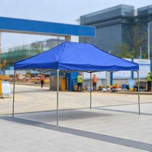 Carpa Promocional Hexagonal Ultra Resistente de 3x4.5m, Estructura de Acero Verde Polvoriento, Toldo Personalizado con Logotipo para Mercado o Feria - Product Image 1