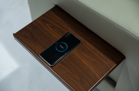 Table d'appoint de canapé réglable en plastique pour tablette et livre, avec chargeur sans fil, pour salon et bureau à domicile
