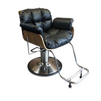 Fauteuil de Salon de Coiffure de Luxe en Métal, Style Vintage, Approuvé par les Influenceurs, Pivotant, Réglable en Hauteur, pour la Coloration, la Permanente, la Coupe et le Coiffage, Style Américain