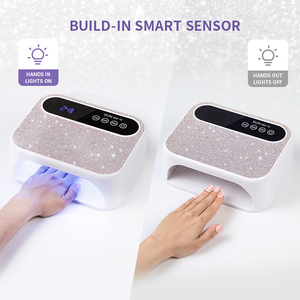 2025 Professional High Power 168W Cordless Portable Wireless UV LED Light Lamps Nail Dryer Lamp With Rhinestones