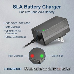 Chargeur de batterie au plomb 12V 1A pour <span class=keywords><strong>quad</strong></span>, ATV, GEL, batteries 4.5Ah, 5Ah, 7Ah, chargeur de batterie au plomb 14.4V, 14.6V, 14.8V - Product Image 1
