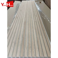 Panneaux muraux acoustiques en bois avec revêtement en PVC blanc au meilleur prix pour bureau et studio