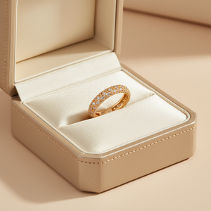 Most Popular Fine Jewelry Vintage HandMade Exclusive Craft 18K Solid Gold Natural Diamond 3/4 Band <b>Finger</b> Wedding <b>Rings</b> for Lady - Product Image 6