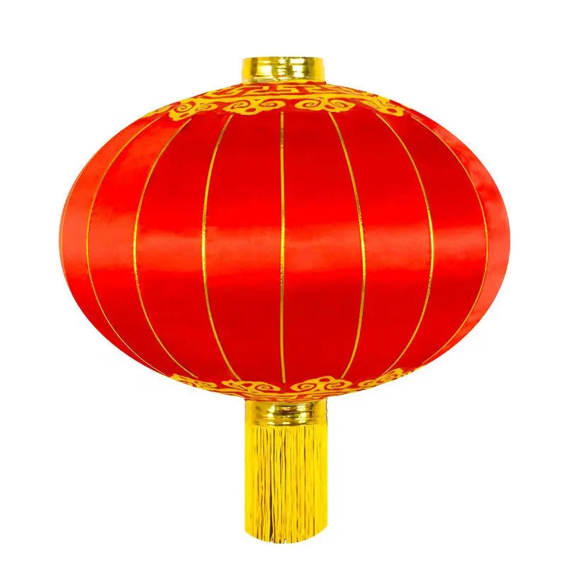 80cmTraditional Chinese style red fabric lamp shade for pendant or ceiling lamp for hall living room hotel restaurant lantern