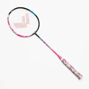Custom 5 Colors Light Weight 95g 2-pack Badminton Racket Aluminum Alloy Frame Steel Shaft Badminton Racquet With Bag