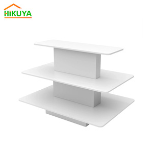 Commercio all'ingrosso della fabbrica di HIKUYA 3 tier tavolo quadrato rettangolo tavolo di legno al dettaglio tavolo da esposizione <span class=keywords><strong>per</strong></span> <span class=keywords><strong>gioielleria</strong></span> negozio di vestiti - Product Image 2