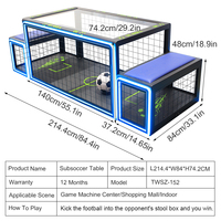 Machine de jeu de football de table LED Subsoccer 3 avec deux chaises intégrées, jeu de football sous le table