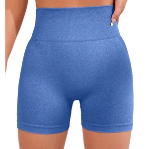 Vêtements pour femmes taille haute L Yoga Shorts sans couture trois-quarts <span class=keywords><strong>sport</strong></span> Leggings pêche hanche <span class=keywords><strong>moulant</strong></span> solide - Product Image 5